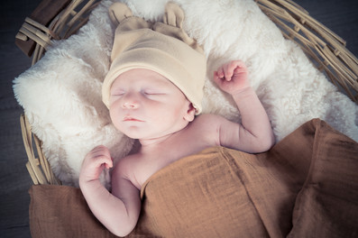 photo studio bébé dort