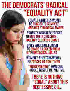 The "Equality Act" is blatantly unconstitutional. It is a clear violation of the First Amendment. The danger here is the highly polarized ultra liberal judges. Will they recognize the obvious attack on religion and free speech or will they legislate from the bench?