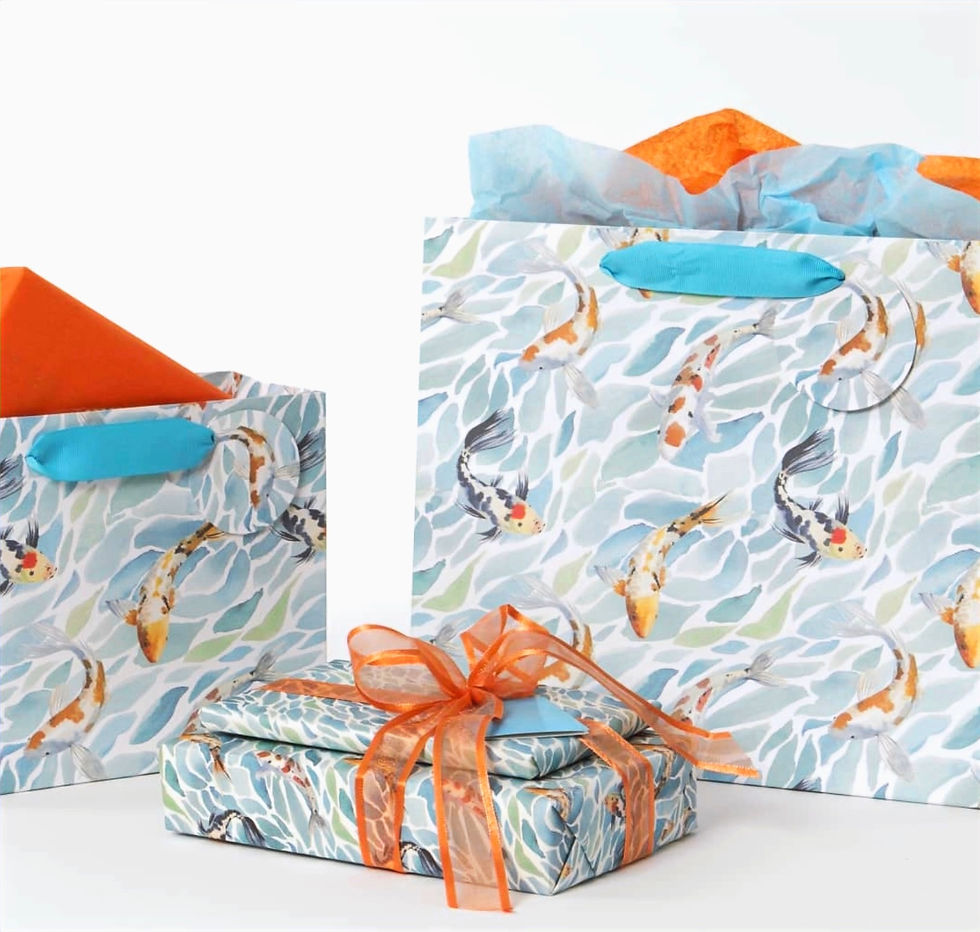 Carp Giftbag and wrap set.