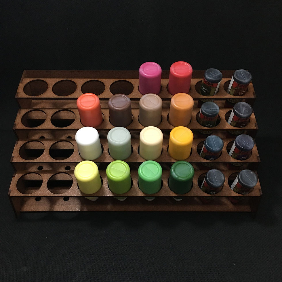Miniatura: Rack organizador de tintas para pintura de miniaturas.