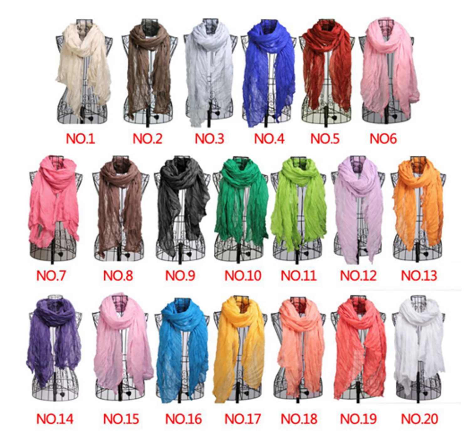 Scarf Color Chart