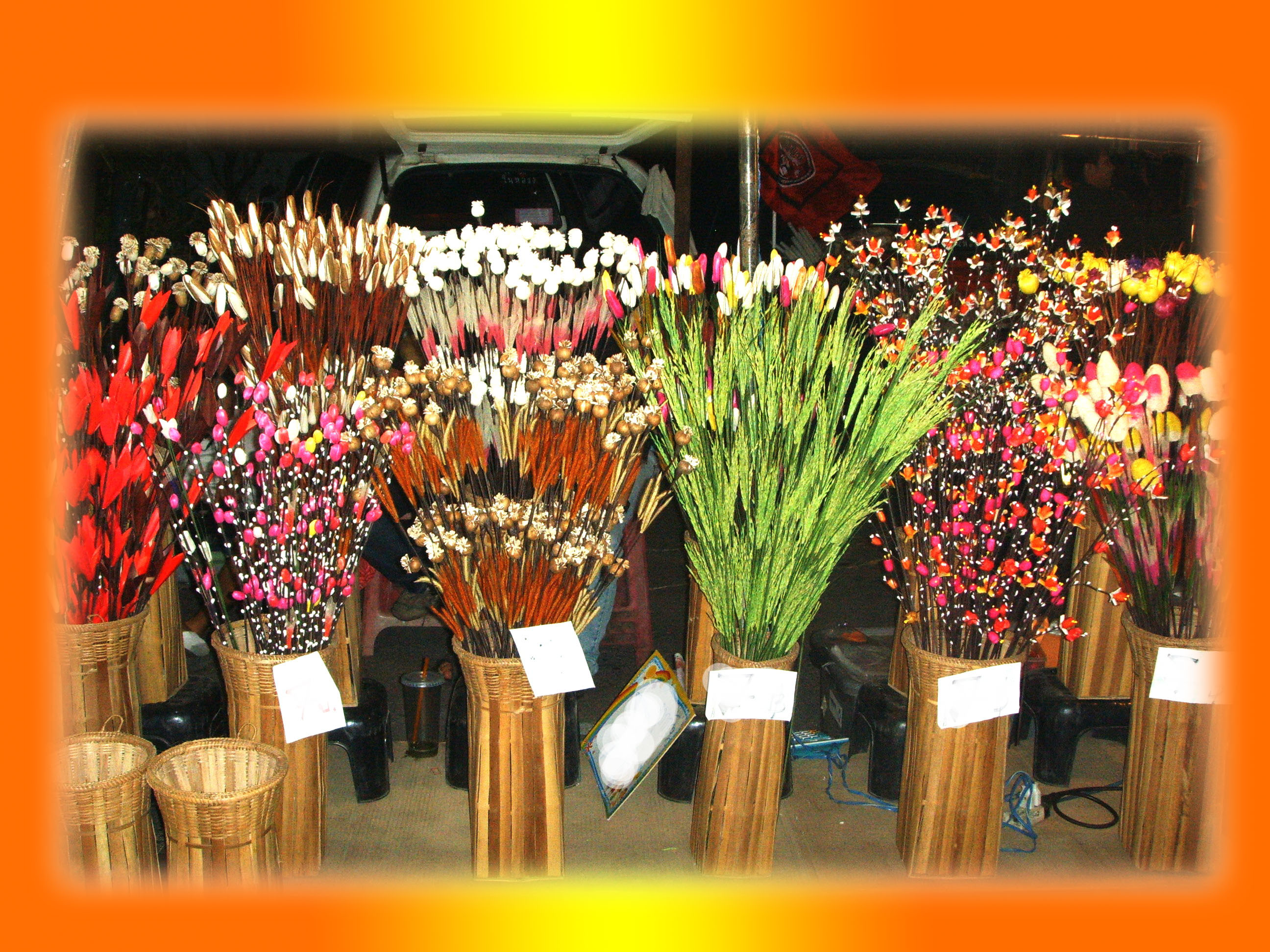 Flower made from nature material-
