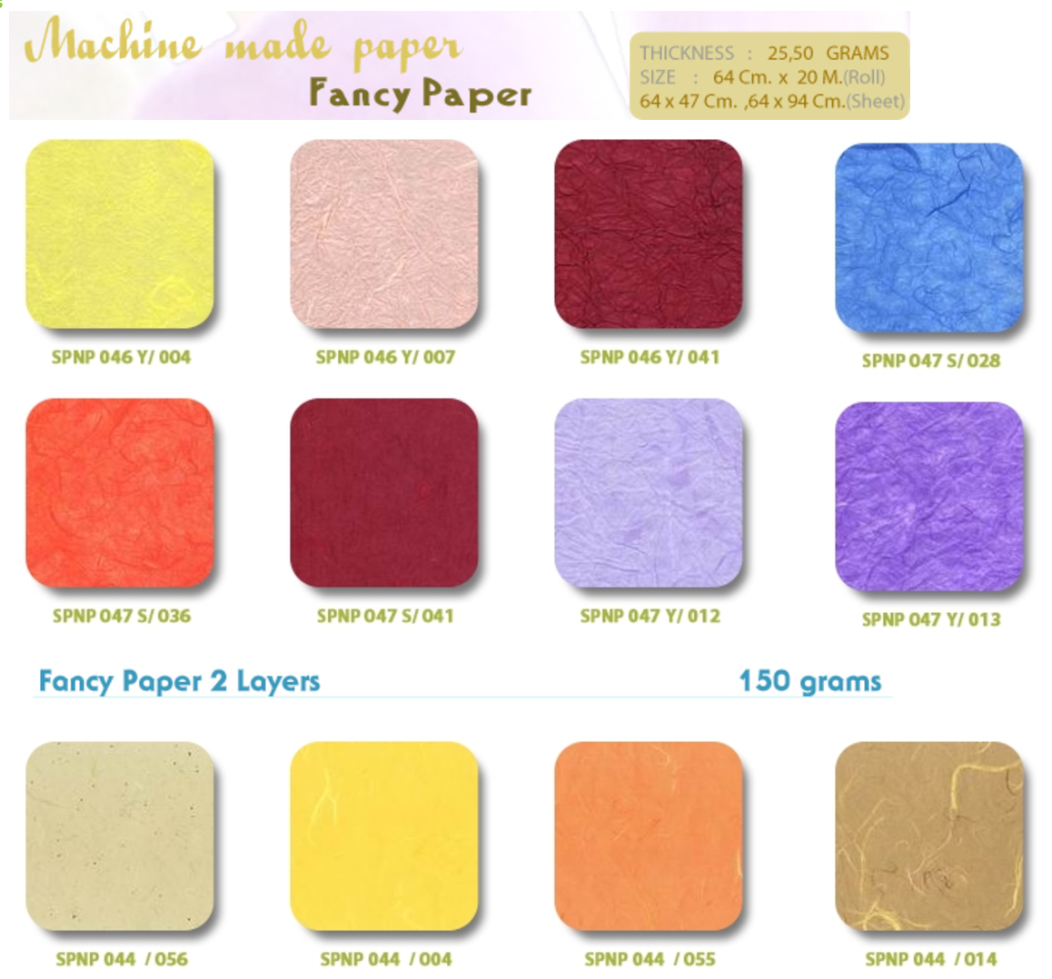 Sample Mulberry Paper by machine