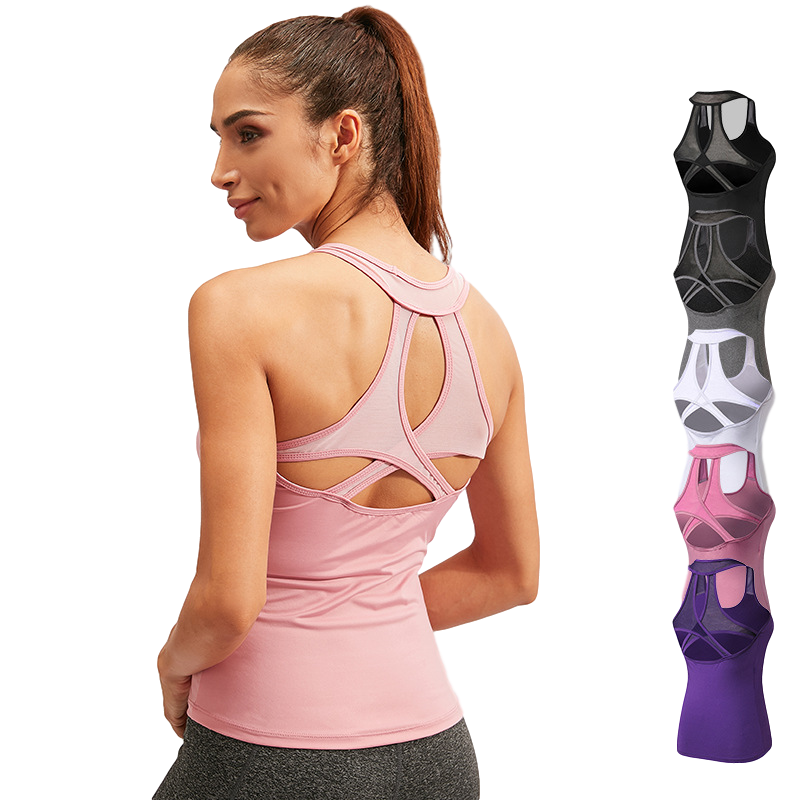 Quick Dry Women Yoga Tank Top Gym Fitness Sport Running Athletic Sexy Womens Workout Tank Tops T Shi