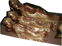 Wood Recline Buddha C4501-1