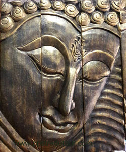 Wood Buddha Face-1