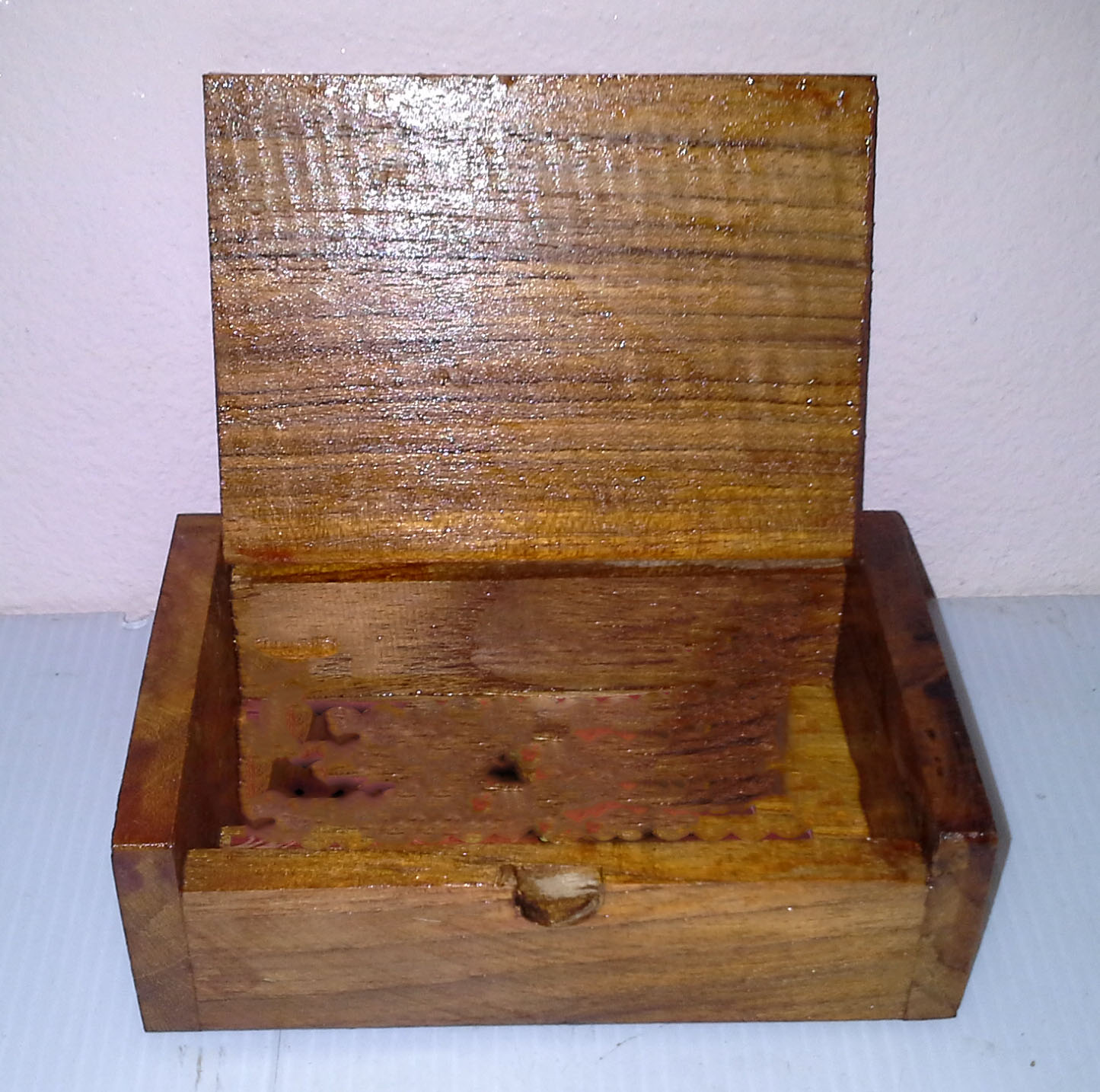Teak box Slide lid