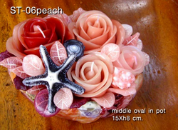 Flower candle set - Red peace collection