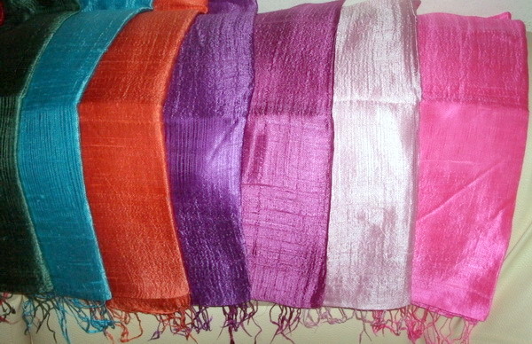 Plain color silk scarves