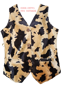 Canvas vest with cow fur front_GFFV-1.png