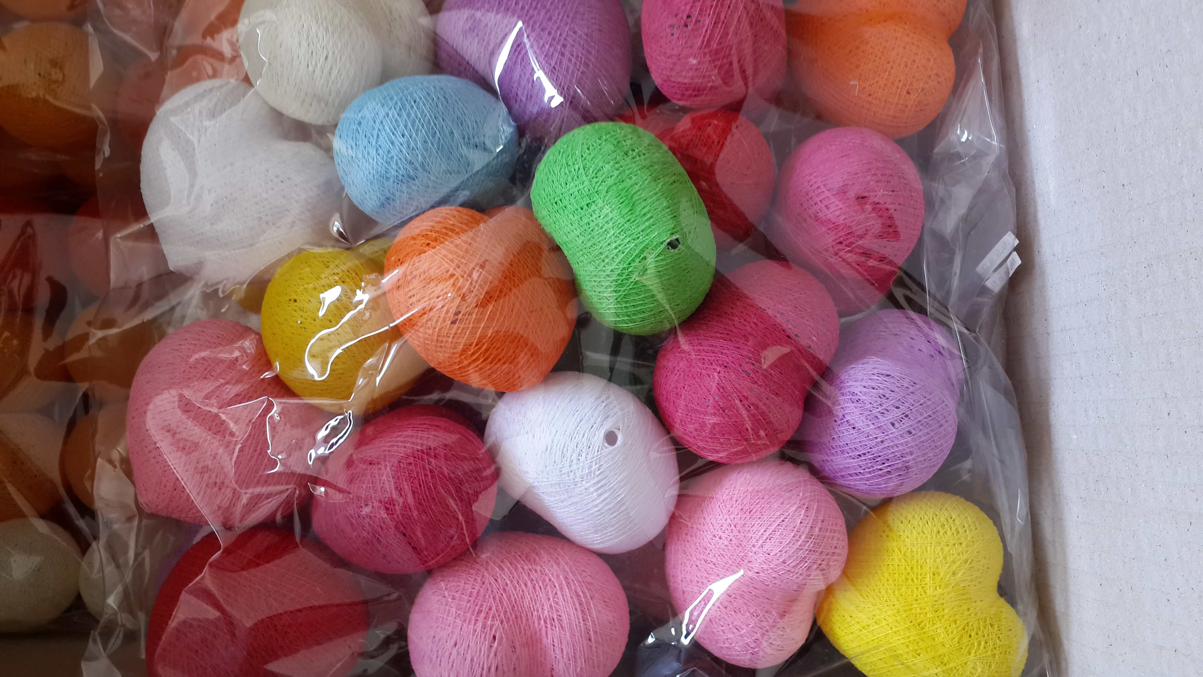Cotton ball-heart shape