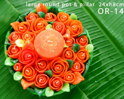 Flower candle set - Orange Collection