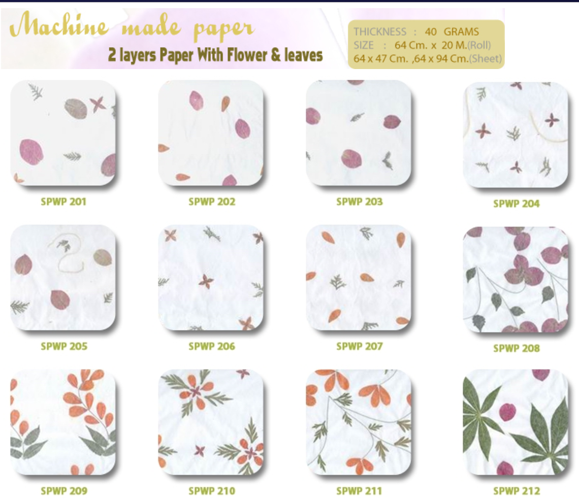 Sample Mulberry Paper by machine