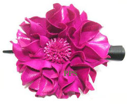 Leather Flower for hair Clips-g38