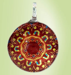Hand blown Glass Pendant-914