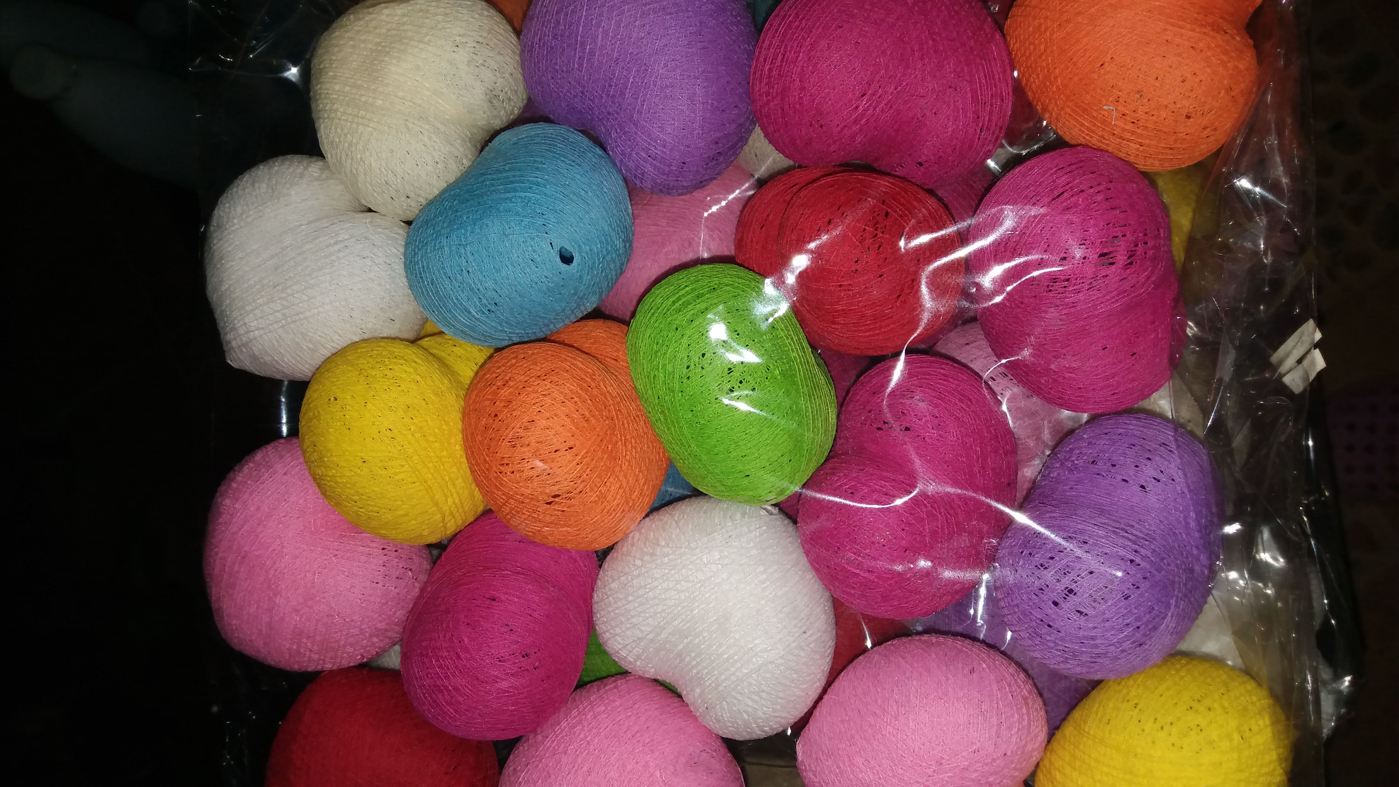 Cotton ball heart shape