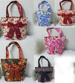 Square Cotton with Bow BagPS-BigBowSatin12x14-0