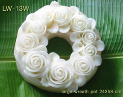 Flower candle set - White Collection