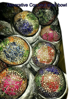 Coconut shell decorative bowl