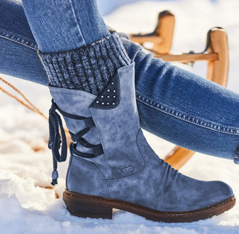 Large Size Women Winter Snow Strappy Blo