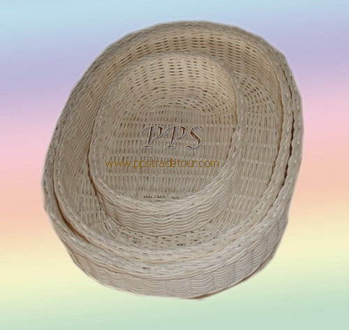 Rattan oval Basket C1925-1