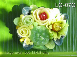 Flower candle set - Green - Apple Collection