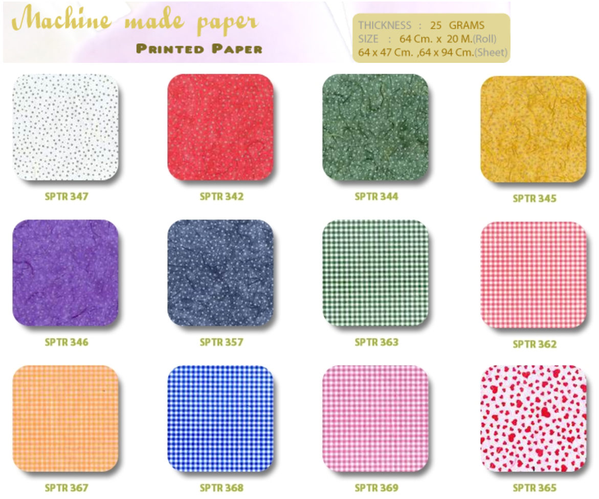 Sample Mulberry Paper by machine