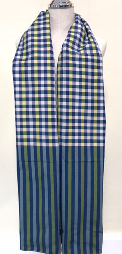 checkered pattern Silk Scarf-