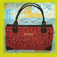 Sedge and PU Leather bag