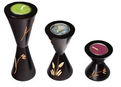 Wood candle holder-WHC-049