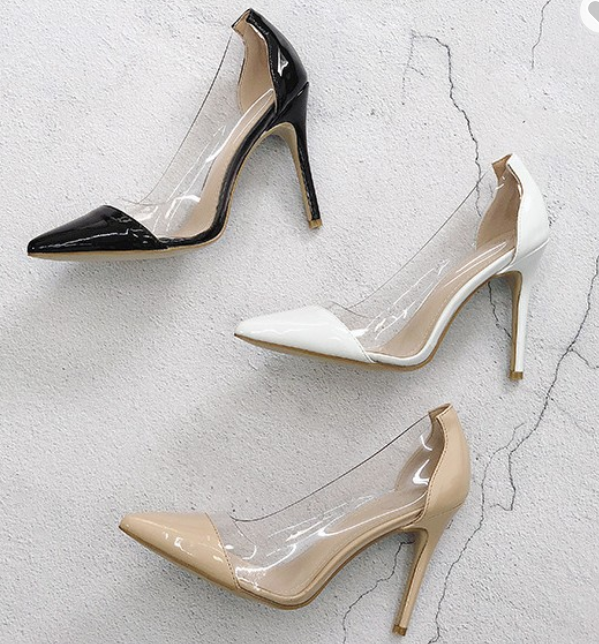transparent shoe