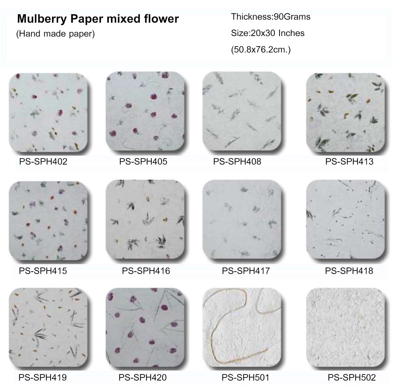 Sample Mulberry Paper by machine