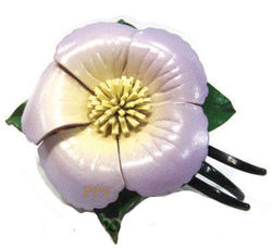 Leather Flower for hair Clips-g36