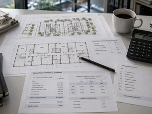 Business planning documents illustrating how commercial acumen involves balancing competing priorities and making informed business decisions.