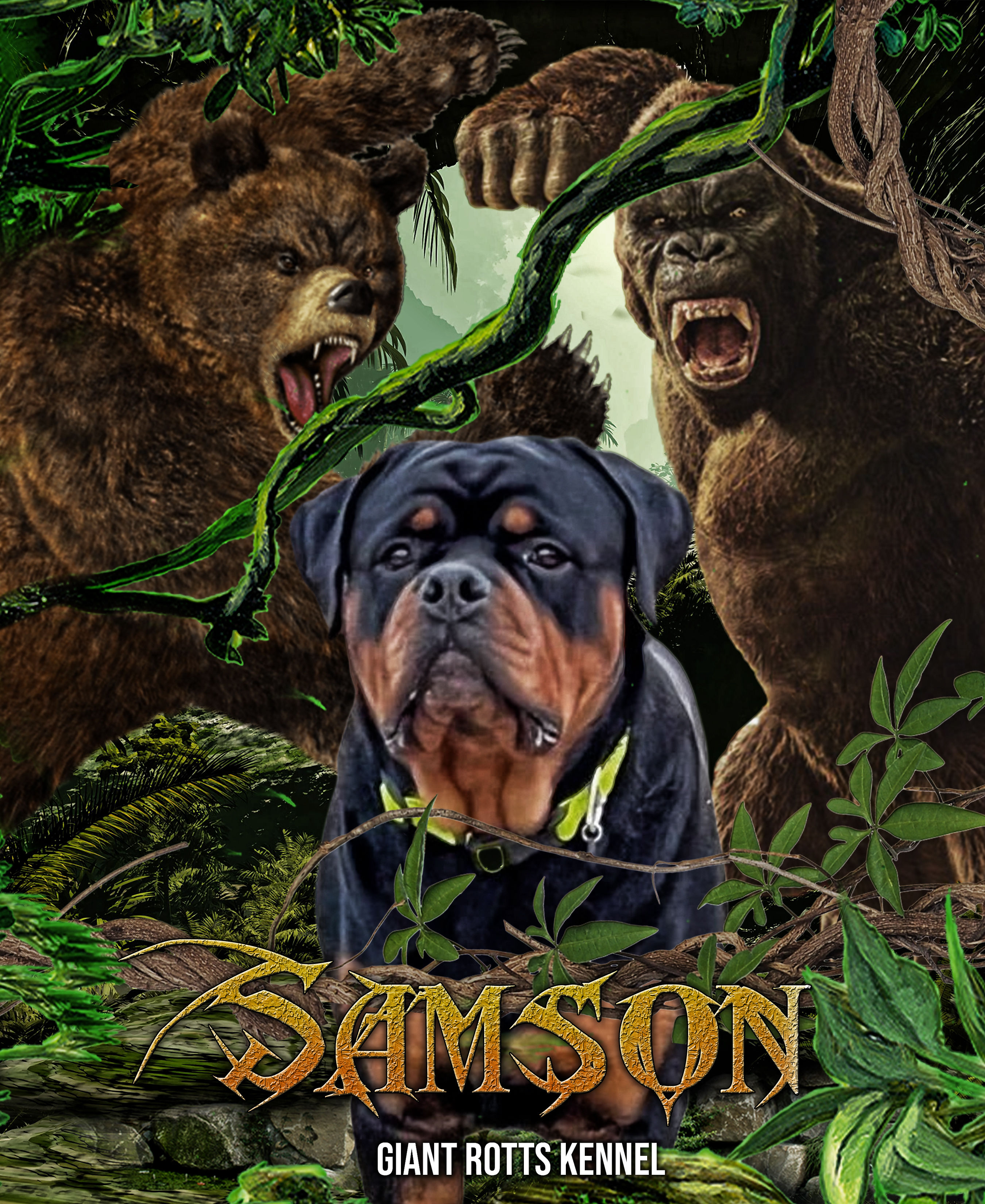 Samson The Gargantuan Rottweiler Magnet