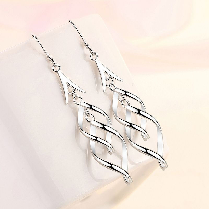 Thumbnail: 18K Gold Plated Sterling Silver Dangle Earring Infinity Earrings