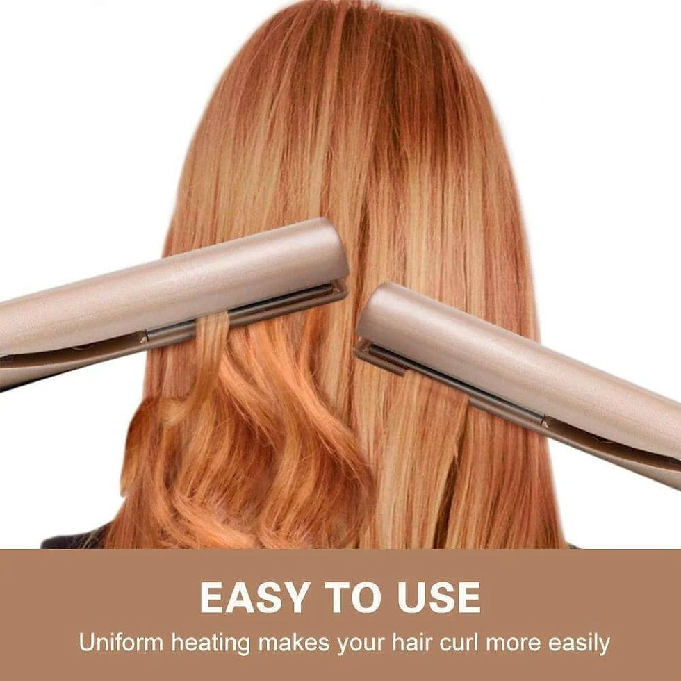 Thumbnail: 2-in-1 Hair Straightener Spiral Wave Curler, Flat Iron Styling Tool