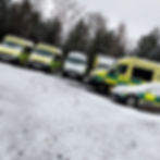 Ambulances in snow