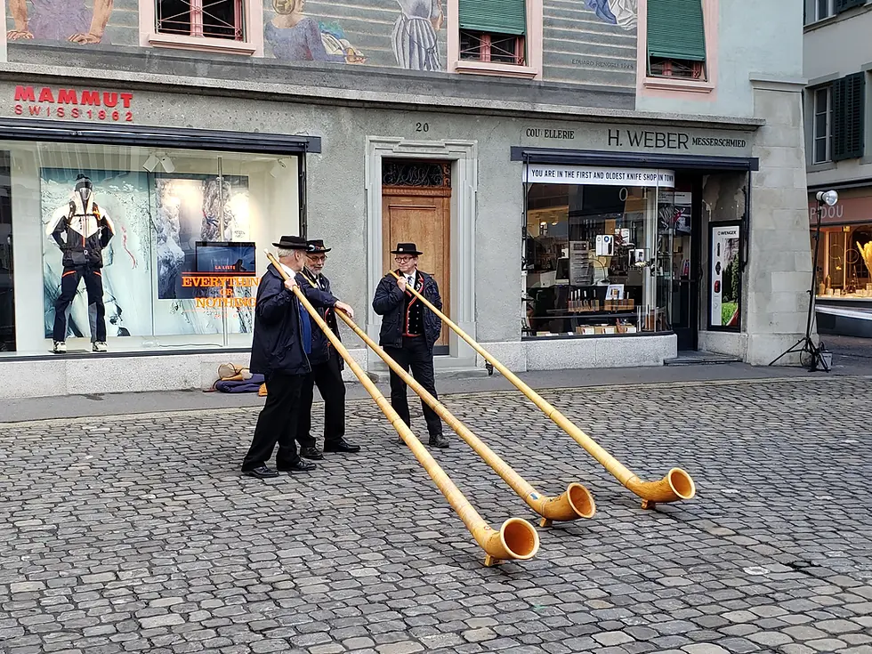 Alphorns in Lucerne, Switzerland