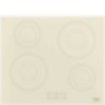 Beige SMEG Kochfeld SI2641DP mit vier Kochzonen und Touch-Bedienfeld in der Mitte unten