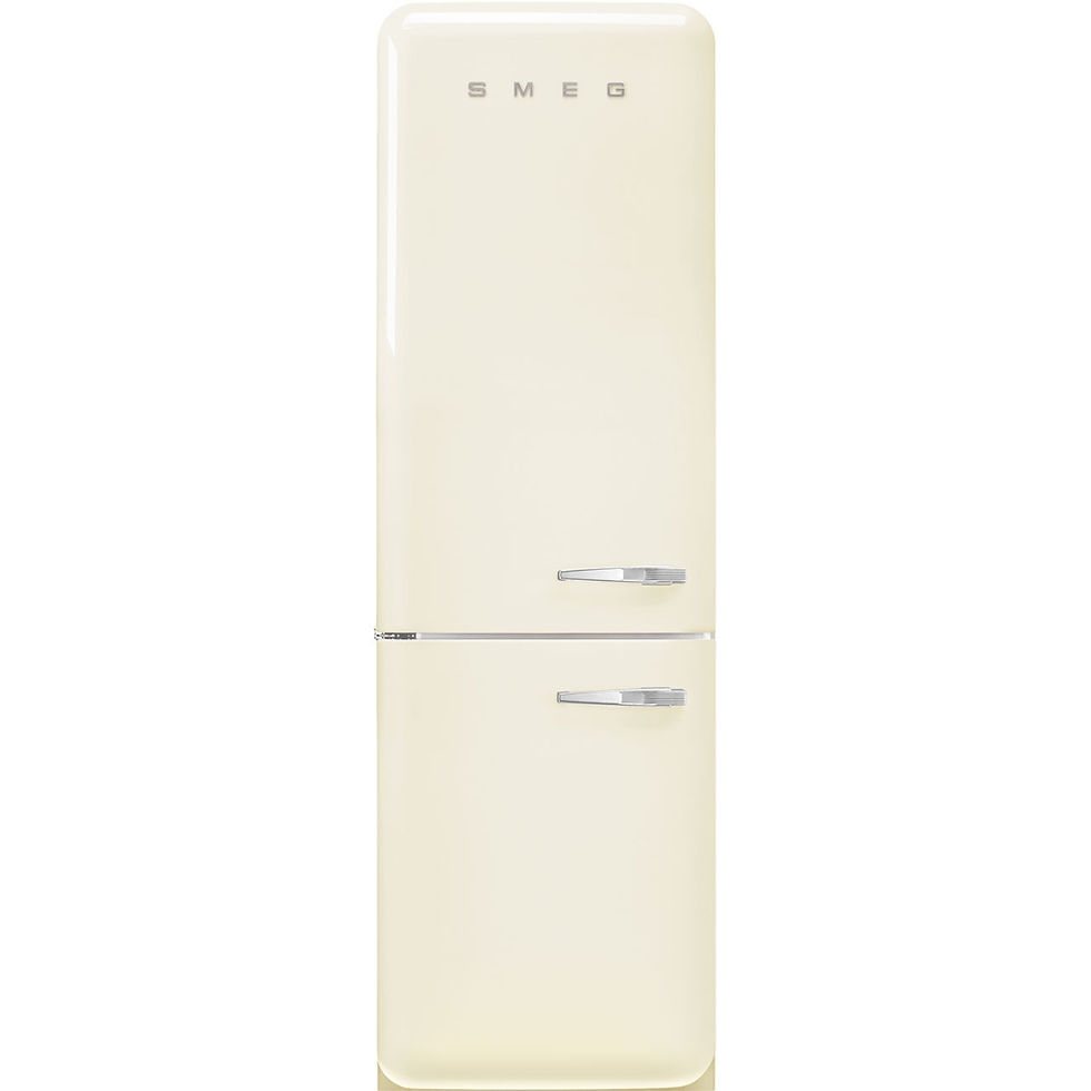 Miniaturbild: SMEG FAB32LCR6 Kühl-Gefrierkombination, Farbe Creme, zwei Türen mit Edelstahlgriffen