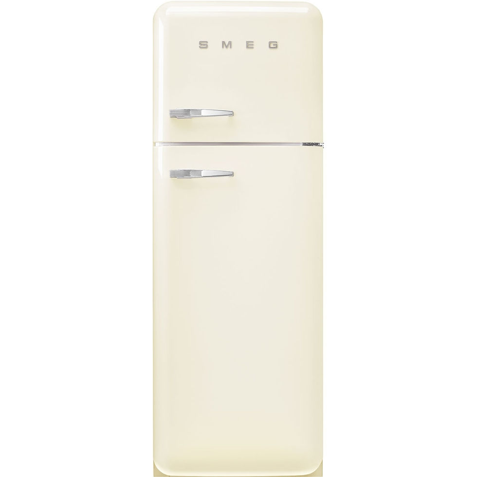Miniaturbild: Große Kühl-/Gefrierkombination, Farbe Creme von der Marke SMEG, mit zwei Türen