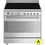 Miniaturbild: SMEG SCD91CMX9 Standherd mit Glaskeramikkochfeld, 90 cm breit, Edelstahlgehäuse, sechs Drehregler und digitales Display, groß