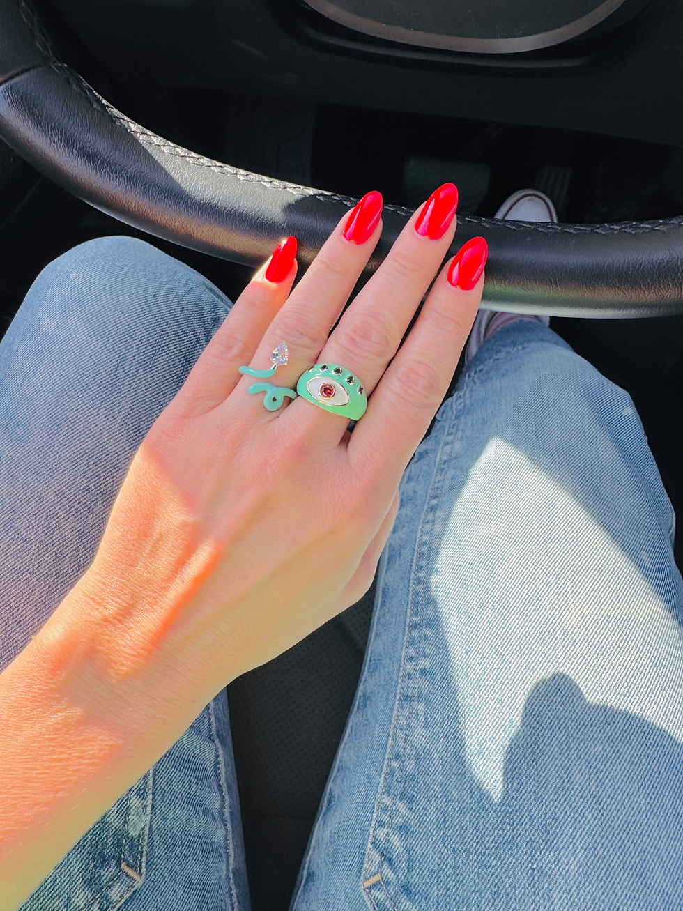 Thumbnail: ENAMEL EVIL EYE RINGS
