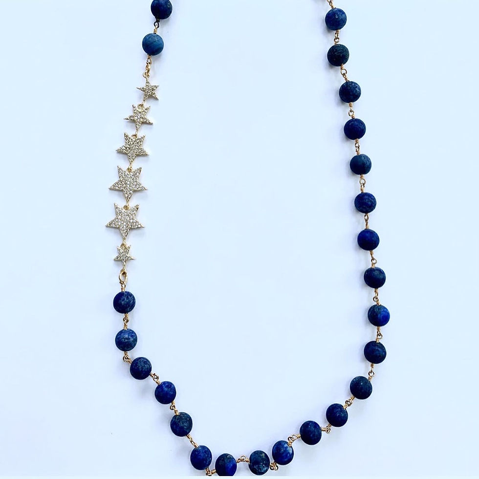 Thumbnail: LAPIS PAVE STAR NECKLACE