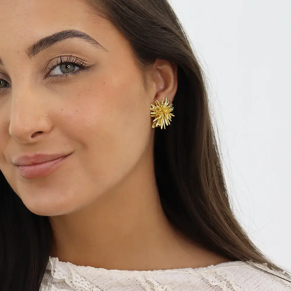 Thumbnail: Flower Clip-On Earrings 