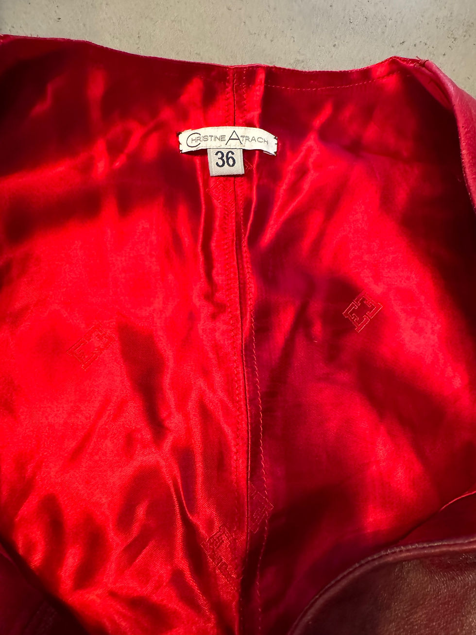 Thumbnail: RED 2 TONE GENUINE LEATHER VEST
