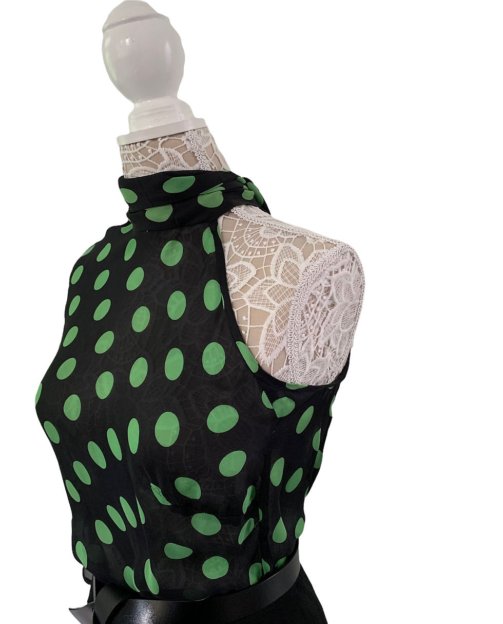 Thumbnail: POLKA DOT SHEER BLOUSE