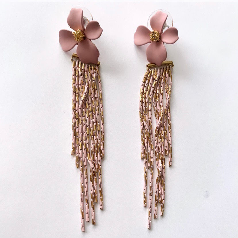 Thumbnail: TASSEL FLORAL EARRINGS