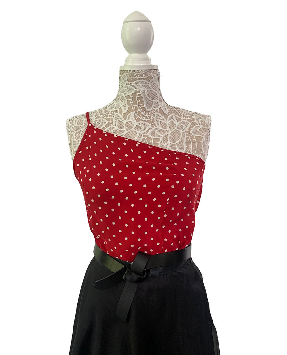 Thumbnail: POLKA DOT SILK TOP